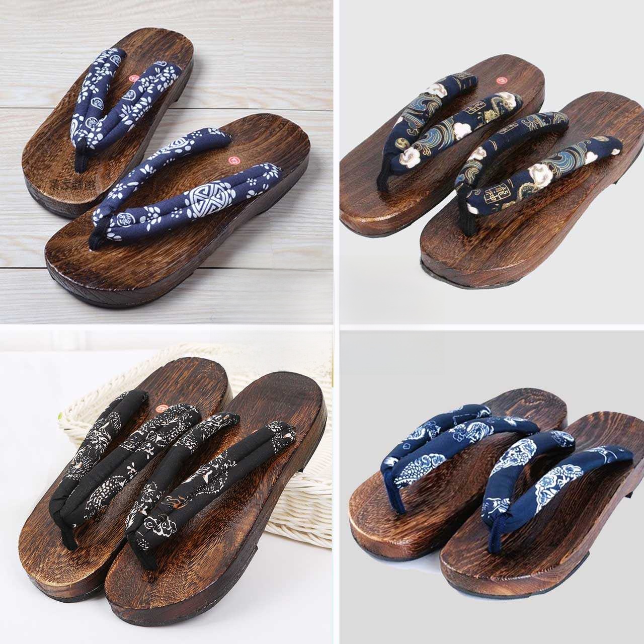 Women'S Shoes Clogs - Zoccoli in Legno Stile Giapponese, Pantofole