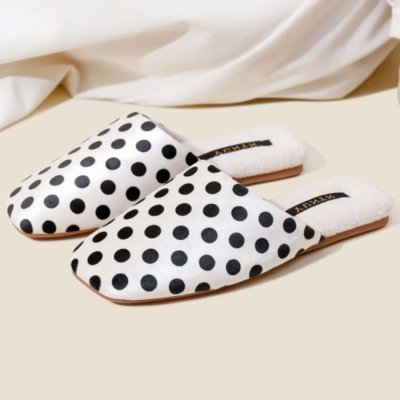 Women'S Shoes Quality - Pantofole piatte dal design retrò a