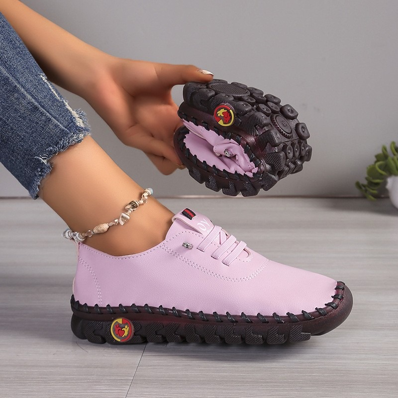 Oxford Lace Up Women - Scarpe casual da donna in pelle,