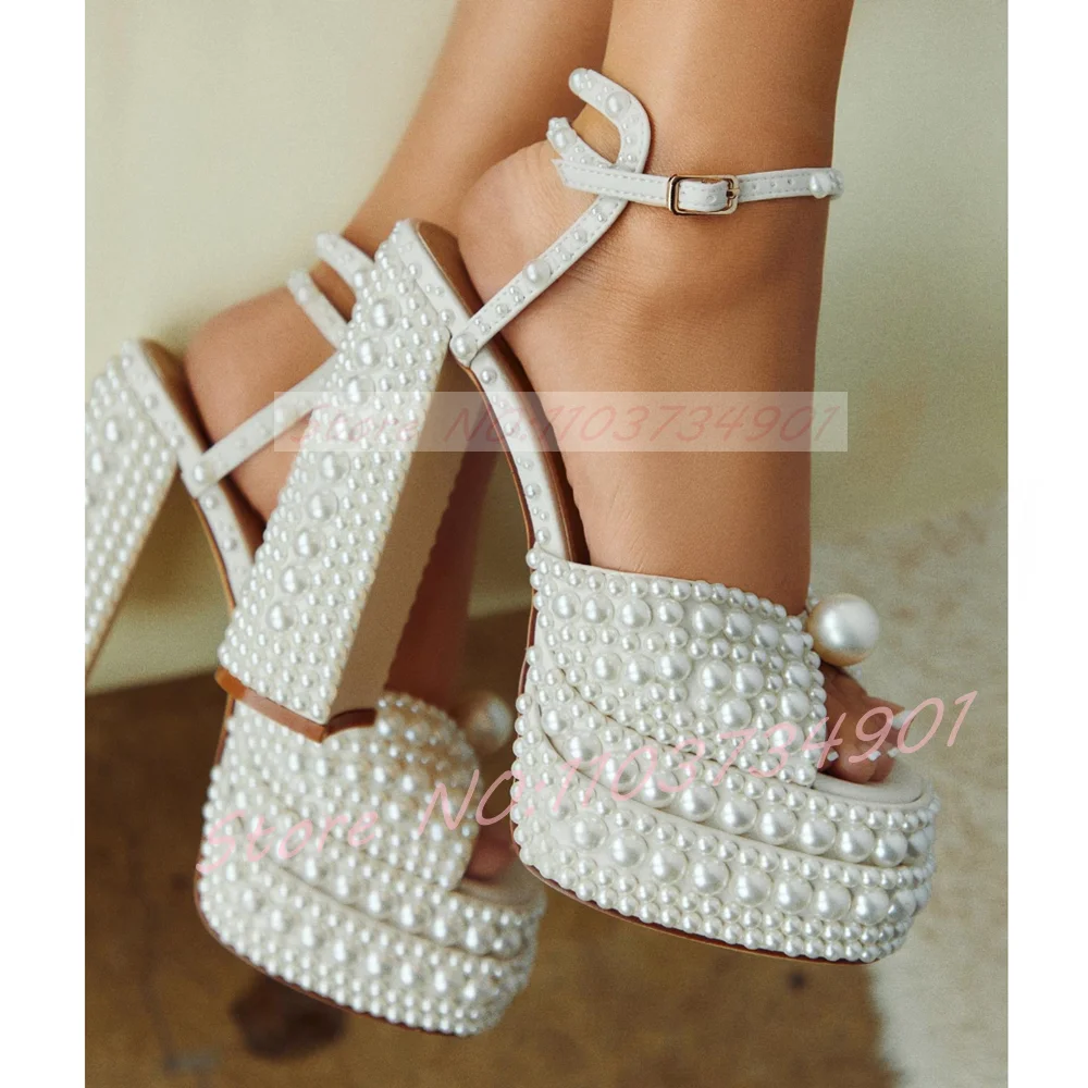 Sandali con plateau con perle  - Women'S Shoes Quality recensione e prezzo